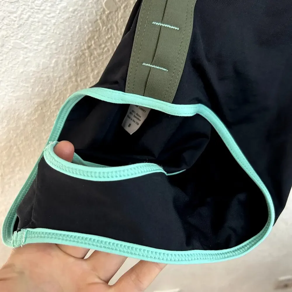 L*Space Maniac One Piece Swimsuit Womens Size 8 Black Teal Green